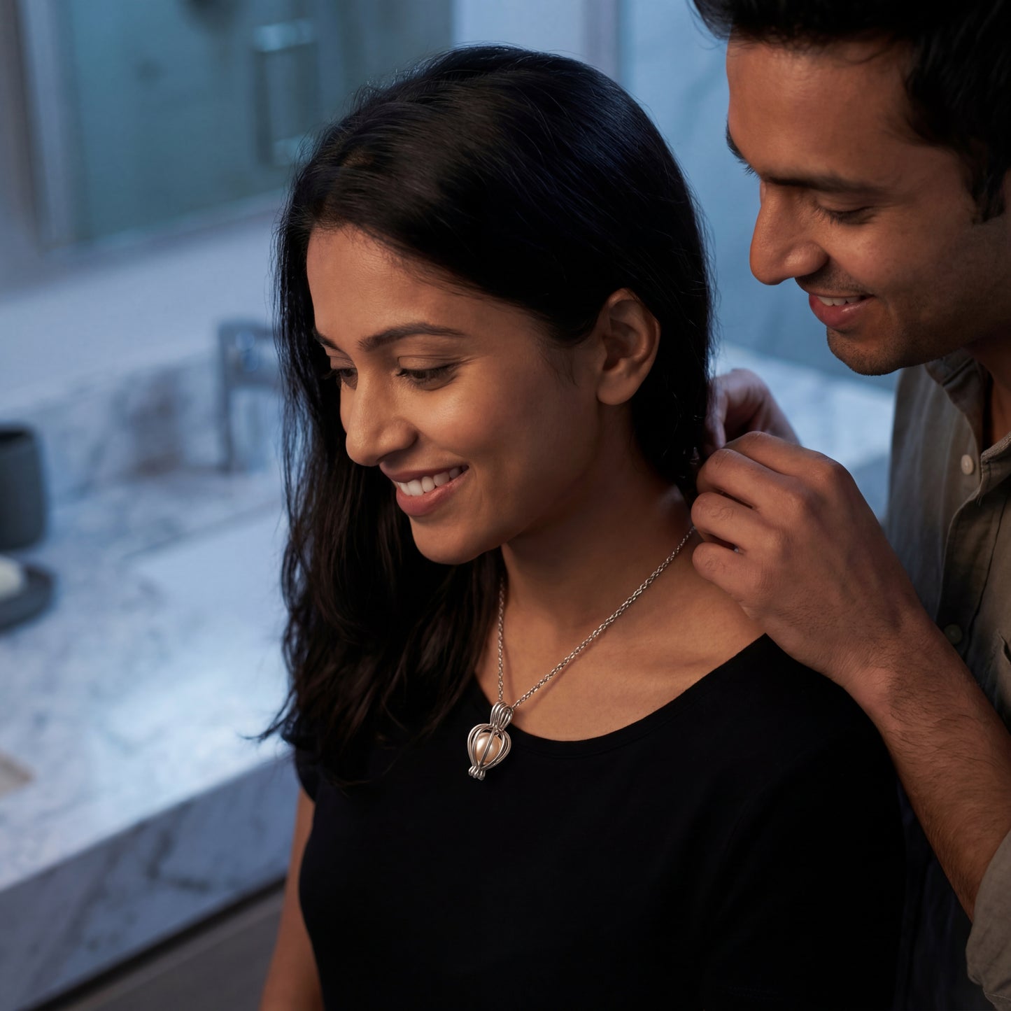 From the Ocean to Her Heart– Pearl Necklace Gift